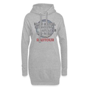 Fahrradtour Fahrrad - Hoodie-Kleid - Grau meliert - Vorne
