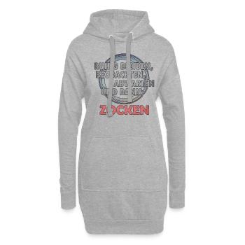Gaming - Hoodie-Kleid - Grau meliert - Vorne