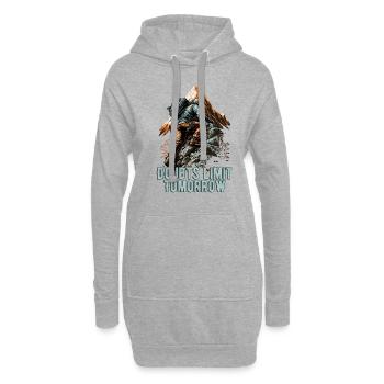 Conception de randonneurs pour les alpinistes et les grimpeurs - Sweat-shirt à capuche long Femme - gris chiné - Devant