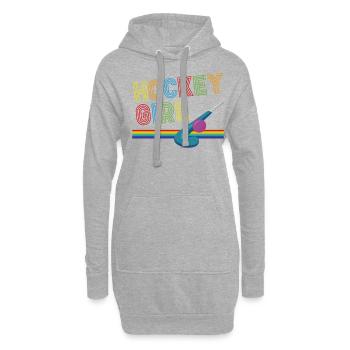 Hockey sur gazon Retro Hockey Fille - Sweat-shirt à capuche long Femme - gris chiné - Devant