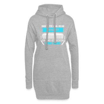 Friseurin Barber Frisörin Friseursalon - Hoodie-Kleid - Grau meliert - Vorne