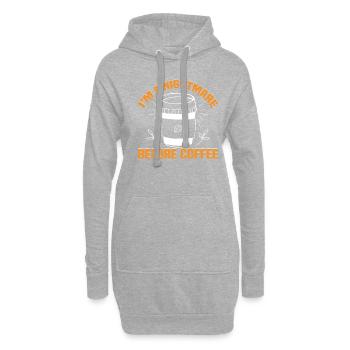 Ich Mag Kaffee Geschenkideen Kaffeeliebhaber - Hoodie-Kleid - Grau meliert - Vorne