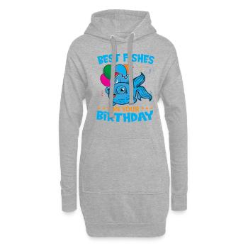 Aquarist Koi Fischliebhaber Aquarium - Hoodie-Kleid - Grau meliert - Vorne