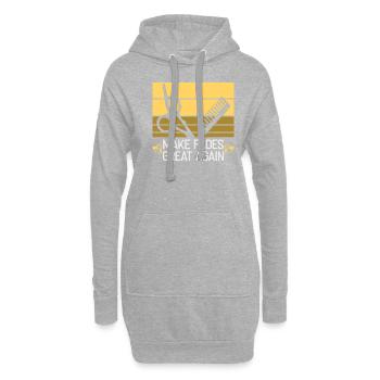 Friseurin Barber Frisörin Friseursalon - Hoodie-Kleid - Grau meliert - Vorne
