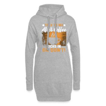 Ich Mag Kaffee Geschenkideen Kaffeeliebhaber - Hoodie-Kleid - Grau meliert - Vorne