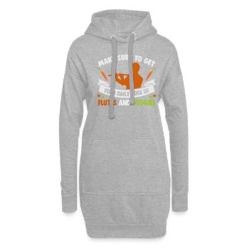 Flûtiste au Musikverein Flutist Végétarien - Sweat-shirt à capuche long Femme - gris chiné - Devant