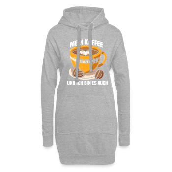 Ich Mag Kaffee Geschenkideen Kaffeeliebhaber - Hoodie-Kleid - Grau meliert - Vorne