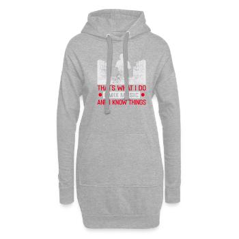 DJ Musik Turntable Club Musik Produzent - Hoodie-Kleid - Grau meliert - Vorne
