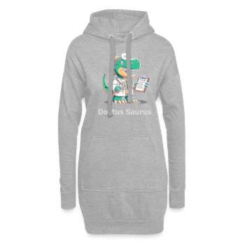 Doctus Saurus Arzt Doktor - Hoodie-Kleid - Grau meliert - Vorne
