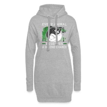 Hunderettungs Designs Für Tierrechtsaktivisten - Hoodie-Kleid - Grau meliert - Vorne