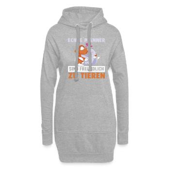 Hunderettungs Designs Für Tierrechtsaktivisten - Hoodie-Kleid - Grau meliert - Vorne