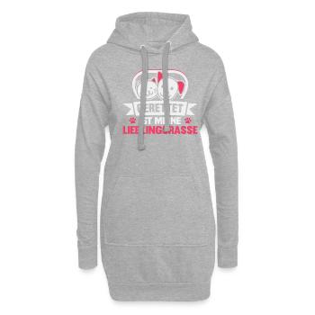 Hunderettungs Designs Für Tierrechtsaktivisten - Hoodie-Kleid - Grau meliert - Vorne
