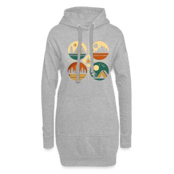 Hiking Camping - Hoodie Dress - heather grey - Front