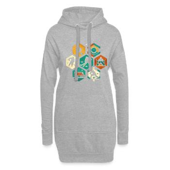 Eishockey - Hoodie-Kleid - Grau meliert - Vorne
