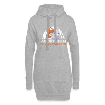 Hunderettungs Designs Für Tierrechtsaktivisten - Hoodie-Kleid - Grau meliert - Vorne
