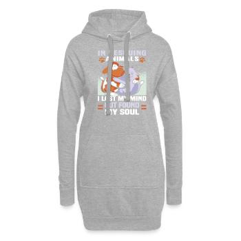 Hunderettungs Designs Für Tierrechtsaktivisten - Hoodie-Kleid - Grau meliert - Vorne