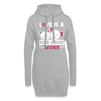 Hunderettungs Designs Für Tierrechtsaktivisten - Hoodie-Kleid - Grau meliert - Vorne