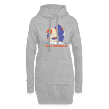 Hunderettungs Designs Für Tierrechtsaktivisten - Hoodie-Kleid - Grau meliert - Vorne