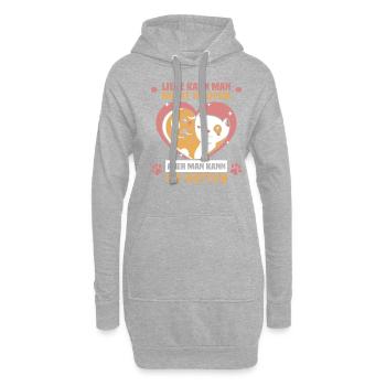 Hunderettungs Designs Für Tierrechtsaktivisten - Hoodie-Kleid - Grau meliert - Vorne