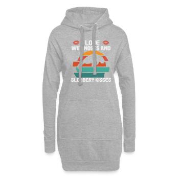 Cold Nose Warm Heart Manatee mollige Seekuh - Hoodie-Kleid - Grau meliert - Vorne