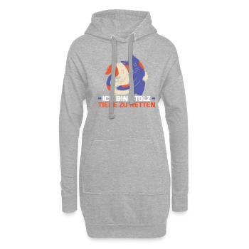 Hunderettungs Designs Für Tierrechtsaktivisten - Hoodie-Kleid - Grau meliert - Vorne