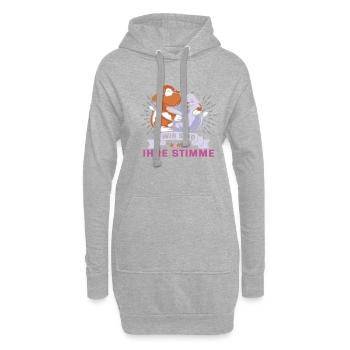 Hunderettungs Designs Für Tierrechtsaktivisten - Hoodie-Kleid - Grau meliert - Vorne