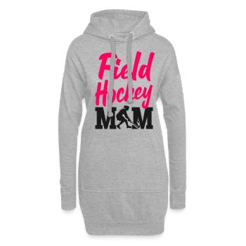Maman de hockey sur gazon Maman de hockey sur gazon - Sweat-shirt à capuche long Femme - gris chiné - Devant