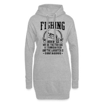 Pêche Oncle Pêcheur Oncles Drôle Poisson Parfait - Sweat-shirt à capuche long Femme - gris chiné - Devant
