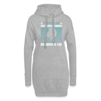 Hunderettungs Designs Für Tierrechtsaktivisten - Hoodie-Kleid - Grau meliert - Vorne