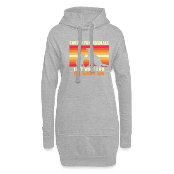 Hunderettungs Designs Für Tierrechtsaktivisten - Hoodie-Kleid - Grau meliert - Vorne