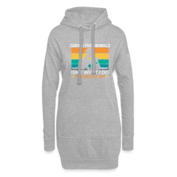 Hunderettungs Designs Für Tierrechtsaktivisten - Hoodie-Kleid - Grau meliert - Vorne