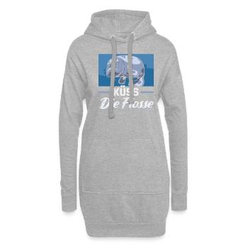 Cold Nose Warm Heart Manatee mollige Seekuh - Hoodie-Kleid - Grau meliert - Vorne