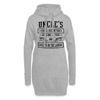 Angeln Onkel Fischer Onkel Lustiger Fisch Perfekt - Hoodie-Kleid - Grau meliert - Vorne