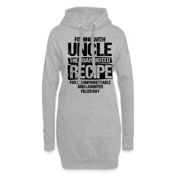Angeln Onkel Fischer Onkel Lustiger Fisch Perfekt - Hoodie-Kleid - Grau meliert - Vorne