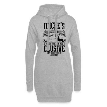 Pêche Oncle Pêcheur Oncles Drôle Poisson Parfait - Sweat-shirt à capuche long Femme - gris chiné - Devant