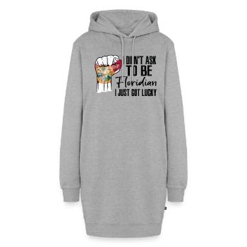 Floridianer Amerikaner US-Patriot USA Gewachsen - Hoodie-Kleid - Grau meliert - Vorne