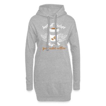 Ich Mag Kaffee Geschenkideen Kaffeeliebhaber - Hoodie-Kleid - Grau meliert - Vorne