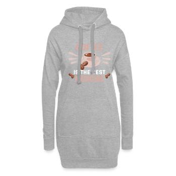 Ich Mag Kaffee Geschenkideen Kaffeeliebhaber - Hoodie-Kleid - Grau meliert - Vorne
