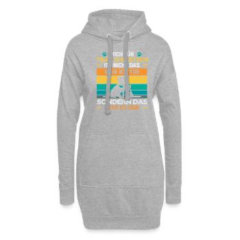 Hunderettungs Designs Für Tierrechtsaktivisten - Hoodie-Kleid - Grau meliert - Vorne