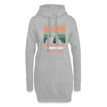 Hunderettung designs Für Tierrechtsaktivisten - Hoodie-Kleid - Grau meliert - Vorne