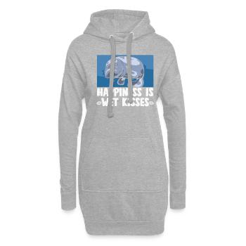 Nez froid Coeur chaud Lamantin potelé lamantin potelé - Sweat-shirt à capuche long Femme - gris chiné - Devant