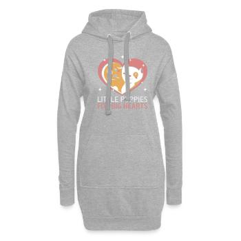 Hunderettungs Designs Für Tierrechtsaktivisten - Hoodie-Kleid - Grau meliert - Vorne