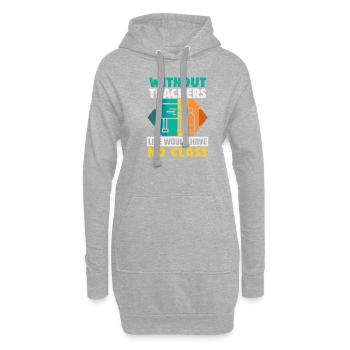 Meilleure idée de cadeau de pension pour les enseignants Étudiant - Sweat-shirt à capuche long Femme - gris chiné - Devant
