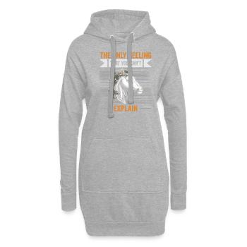 Equitation et design équestre pour les amoureux des chevaux - Sweat-shirt à capuche long Femme - gris chiné - Devant