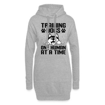 Dresseur de chiens Formation de chiens Chiens Soins pour animaux de compagnie Pr - Sweat-shirt à capuche long Femme - gris chiné - Devant