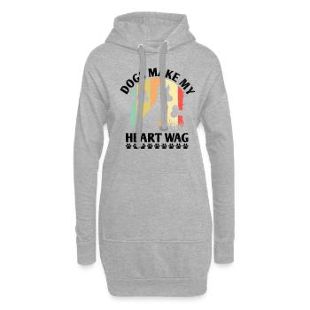 Dresseur de chiens Dressage de chiens Dressage de chiens Soins aux animaux de compagnie Pr - Sweat-shirt à capuche long Femme - gris chiné - Devant