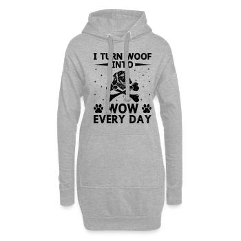 Dresseur de chiens Dressage de chiens Dressage de chiens Soins aux animaux de compagnie Pr - Sweat-shirt à capuche long Femme - gris chiné - Devant
