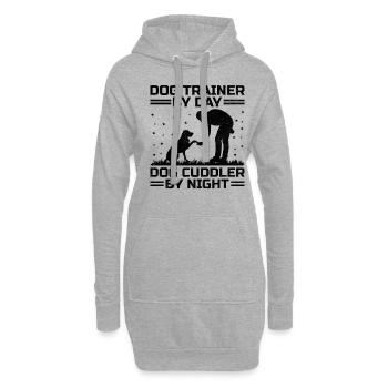 Dresseur de chiens Dressage de chiens Dressage de chiens Soins aux animaux de compagnie Pr - Sweat-shirt à capuche long Femme - gris chiné - Devant