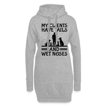 Dresseur de chiens Dressage de chiens Dressage de chiens Soins aux animaux de compagnie Pr - Sweat-shirt à capuche long Femme - gris chiné - Devant