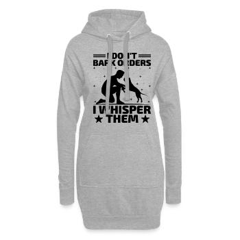 Dresseur de chiens Dressage de chiens Dressage de chiens Soins aux animaux de compagnie Pr - Sweat-shirt à capuche long Femme - gris chiné - Devant